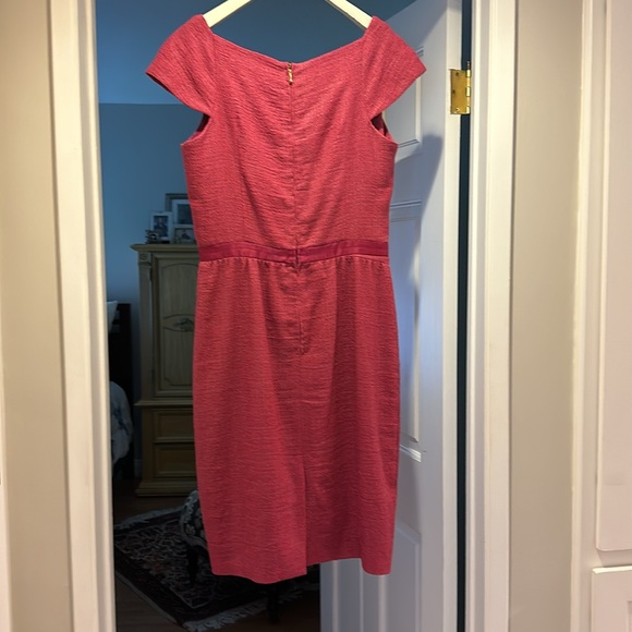 PETER SOM unique linen/wool/silk sheath midi dress. Elevated details. EUC. 10 - Picture 4 of 7